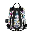 thumbnail image 2 of FORMRS Women's Travel Backpack Purse Anti-Theft Hidden Pockets Casual Shoulder Bag, Blue Doodle Pattern, 2 of 7