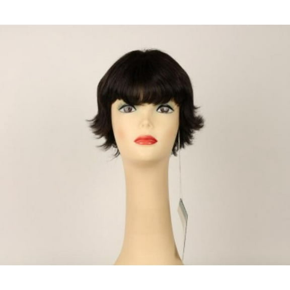 European Human Hair Freeda Wig Linda Deep Dark Brown Size M