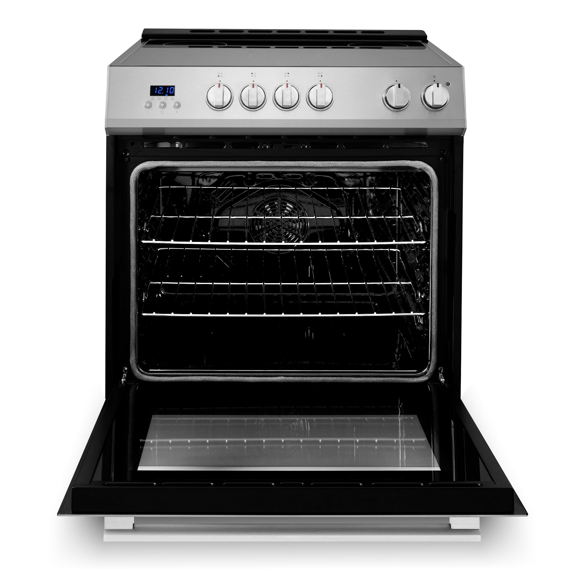 Cosmo 30 in. Stellar Collection 4.9 cu. ft. Electric Range with 4 Burner Glass Cooktop and Convection Oven in Stainless Steel