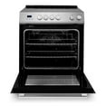 thumbnail image 2 of Cosmo 30 in. Stellar Collection 4.9 cu. ft. Electric Range with 4 Burner Glass Cooktop and Convection Oven in Stainless Steel, 2 of 15