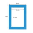 thumbnail image 2 of Bay Blue Acid Free 22x28 Picture Frame Mats with White Core Bevel Cut for 16x20 Pictures - Fits, 2 of 2