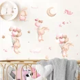 thumbnail image 3 of Cartoon Rabbit Balloon Wall Stickers for Home Decor Girls Room Baby Room Wall Sticker Bedroom Background Wallpaper, 3 of 6