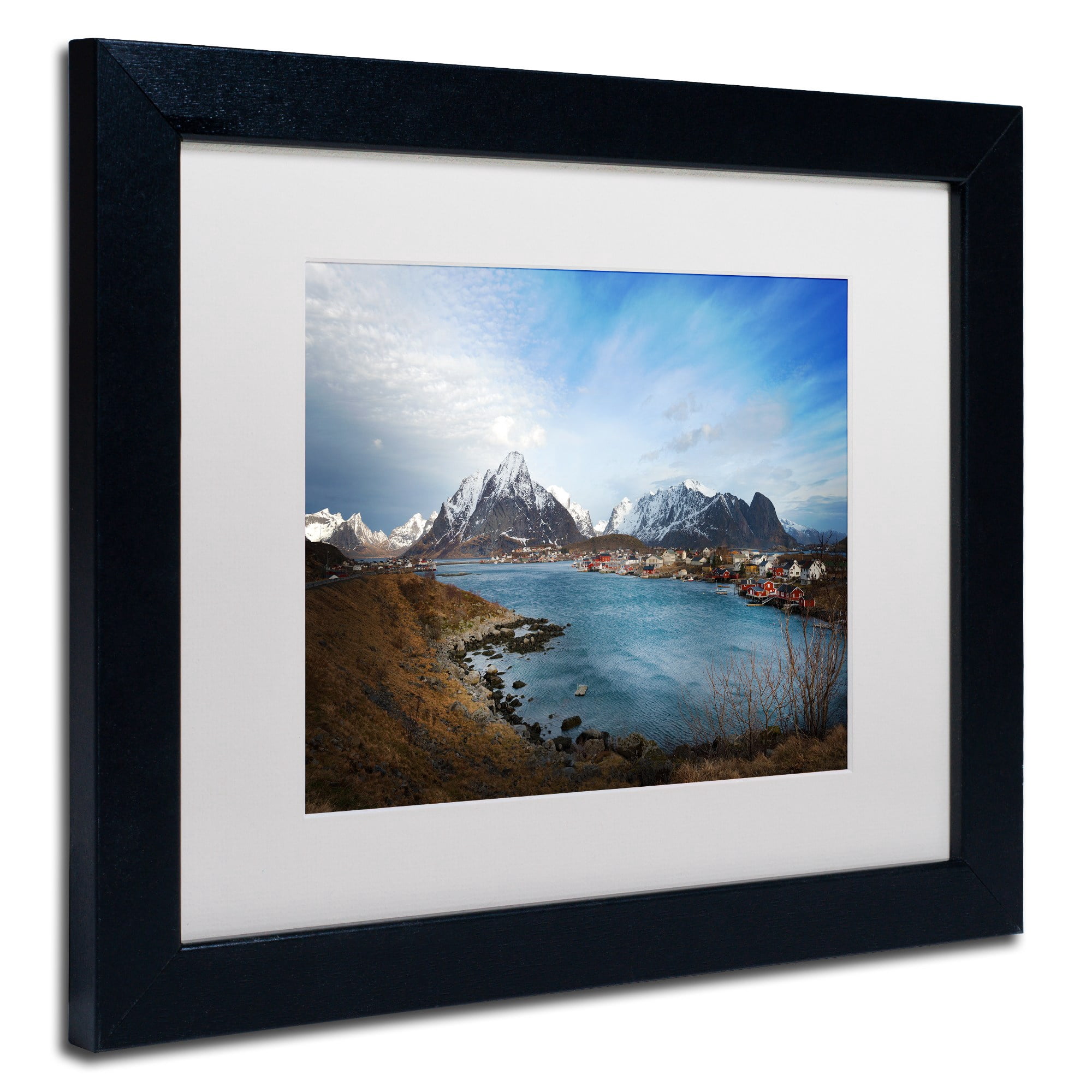Trademark Fine Art "Reine - Norway" Canvas Art by Philippe Sainte-Laudy, White Matte, Black Frame
