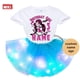 thumbnail image 4 of Conjunto de tutú y vestido para cumpleaños de niñas, traje de fiesta de cumpleaños de Monster High Boll, vestido ligero para fiesta de niñas, falda de 5 años, manga larga, 4 of 5