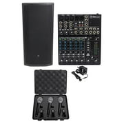 JBL Pro PRX835XW 15” 3-Way 1500w Active Speaker w/Wifi+Mackie Mixer+(3) Mics