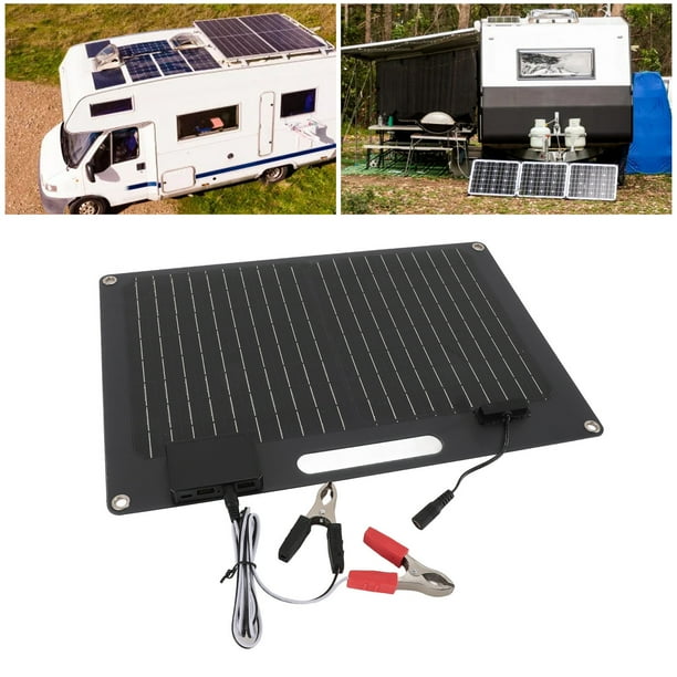 Cargador De Panel Solar, Panel Solar De 100 W, 12 V, 24 V, 2 Salidas USB, Alta Eficiencia Para Banco De Energía, Teléfono, Portátil