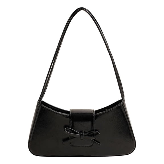 Trendy Red Shoulder Bag for Women Patent Leather Hobo Handbags Y2K Purses Clutch Bag Cute Bow Purse