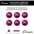 thumbnail image 5 of Champion Sports® Rhino Skin® Low Bounce Dodgeballs for Playground, PE, Backyard & League Games – Set of 6 Balls - Neon Purple - 6 Inch, 5 of 7