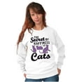 thumbnail image 3 of Crazy Cat Lady Secret of Happiness Women Plus Size Crewneck Sweatshirt Brisco Brands 5X, 3 of 5