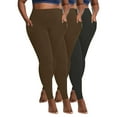 thumbnail image 2 of Jsaierl Womens Fleece Lined Leggings High Waist Warm Thick Tights Thermal Sherpa Pants Slim Athletic Yoga Legging with Pockets, 2 of 9