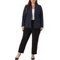thumbnail image 2 of Agnes Orinda Plus Size Blazers for Women Button 2023 Long Sleeve Office Work Business Suit Blazer Jacket 4X Navy Blue, 2 of 6