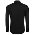 thumbnail image 4 of COOFANDY Men's Long Sleeve Dress Shirt Plaid Collar Casual Button Down Shirts Black XL, 4 of 5