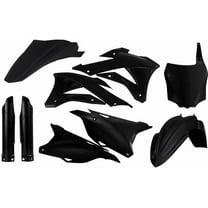Acerbis 2374110001 Full Plastic Kit - Black, Color: Black