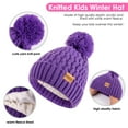 thumbnail image 2 of REDESS Unisex Kids Winter Beanie Hat, Gloves and Scarf Set, Acrylic, Purple, 3-9 Years, 2 of 4