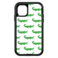 thumbnail image 1 of DistinctInk Custom SKIN / DECAL compatible with OtterBox Defender for iPhone 11 Pro MAX (6.5" Screen) - Green White Alligators - Cartoon Alligators, 1 of 5