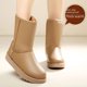 thumbnail image 3 of Botas de nieve de estilo occidental para mujer, zapatos cálidos de algodón de caña baja, gruesos y con forro polar, para uso exterior, 3 of 5