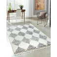 thumbnail image 2 of Unique Loom Serenity Shag Collection Area Rug - Soufriere (7' 10" x 10' Rectangle White/Gray), 2 of 7