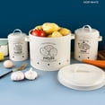 thumbnail image 4 of 3 latas para almacenar cebolla, papa y ajo, recipientes para almacenar alimentos, frutero/caja de almacenamiento blanco, 4 of 9
