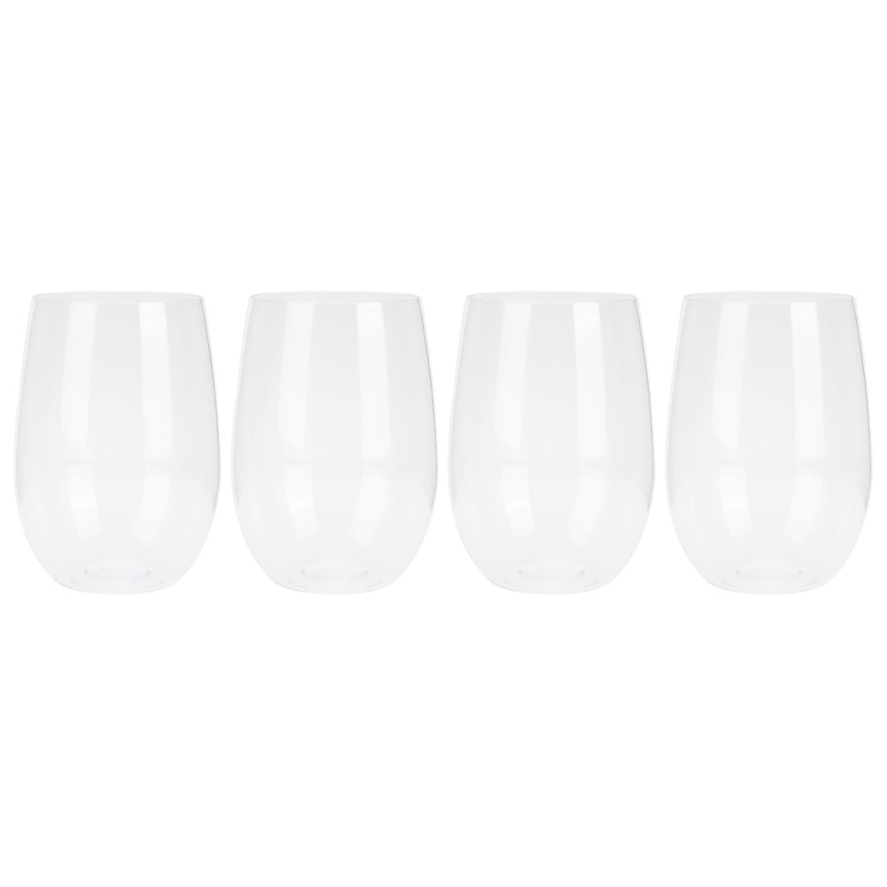 Sonew Wine Glasses,4pc/Set Shatterproof Plastic Wine Glasses Cups