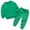 Green, variant on Boys Girls Autumn Solid Color Cotton Long Sleeve Round Neck Sweatshirt Set