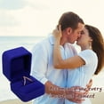 thumbnail image 4 of Joyero de terciopelo de 2 piezas, caja para anillos, caja para pendientes, caja de almacenamiento para colgantes para bodas, compromisos y día de San Valentín, 4 of 5