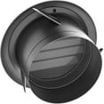 thumbnail image 3 of 6-Inch ABS Ceiling-Mounted Soffit Vent Cover with 45° Angled Grille - Black Circular Exhaust Ventilation Cap for Kitchen/Bathroom, Lightweight Design with Integrated Mesh to Block Debris, Compatible, 3 of 7