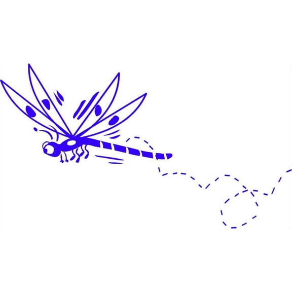Custom Wall Decal Flying Dragonfly 10"X20" - Kids Girls Bedroom- Sticker - Vinyl Wall