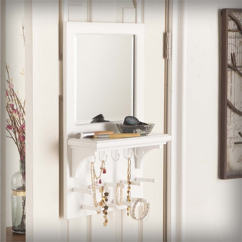 Southern Enterprises Tessa Overthe Door Jewelry Mirror Organizer