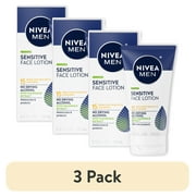 (3 pack) NIVEA MEN Sensitive Face Lotion, Moisturizer SPF 15 Broad Spectrum Sunscreen, 2.5 fl oz