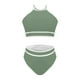 thumbnail image 5 of Traje de Baño de 2 Piezas para las Mujeres Hawaiana Estampado Tropical Cami Bra con Volantes, Juegos de Baño de Ropa de Playa para la Piscina Y el Mar, 5 of 7