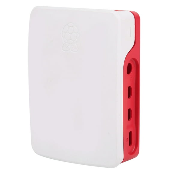 Precise Cutouts, Snap-In Design, White Red Color Corrosion-Resistant Protective Shell for Raspberry Pi 4B