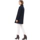 thumbnail image 4 of Gabardina de invierno con un solo pecho y cuello vuelto para mujer Azul L, 4 of 7