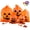 6 Pumpkin Leaf Bags, variant on Joyfy 6 Pcs Halloween Pumpkin Leaf Bags, Plastic Lawn Bags for Yard Fall Leaf Halloween Decorations, Jack o' Lantern Reusable Trash Bag for Party Favor
