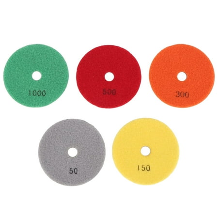 

5Pcs 4 Inch Diamond Polishing Pads 100mm Flexible Wet Concrete Floor Polishing Pad for Granite Marble Grinding Disc