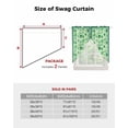 thumbnail image 6 of St. Patrick's Day Swag Valances for Windows, Lucky Shamrock Clover Green Plant Rod Pocket Sheer Valances for Small Windows, Swag Toppers Light Filtering for Kitchen Living Room 2 Panels 28''x36'', 6 of 6