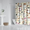 thumbnail image 2 of Halloween Cute Ghosts with Boo Shower Curtain 72"x72" ,Bathroom Decorative Shower Curtains Set with 12 Hooks,Modern Waterproof Washable Shower Curtain, 2 of 6