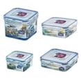 thumbnail image 1 of Set de Contenedores Herméticos Cuadrados Lock & Lock 420ml 870ml 600ml 680ml HPLCUAD, 1 of 5
