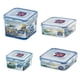 thumbnail image 1 of Set de Contenedores Herméticos Cuadrados Lock & Lock 420ml 870ml 600ml 680ml HPLCUAD, 1 of 5