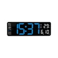 thumbnail image 2 of Qholemyo 13 Inch Large Digital Clock With Temperature Date Auto DST Night Light Auto Brightness Dimmer, 2 of 2