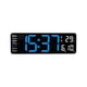 thumbnail image 2 of Reloj digital grande de 13 pulgadas con temperatura, fecha, horario de verano automático, luz nocturna, atenuador de brillo automático, reloj digital para sala de estar, 2 of 2