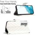 thumbnail image 4 of Faux Leather Wallet Case Compatible with Samsung Galaxy S22 Plus | Classic Wrist Strap Flip Case | Ultra Slim Card Slots Stand Function Shockproof Phone Cover for Samsung Galaxy S22 Plus - White, 4 of 7