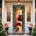 thumbnail image 4 of Christmas Patterned Door Decor With Elastic Fabric Fit, Seasonal Hanging Banner For Home, Office, And Party Entryway Holiday Ambiance, 4 of 6