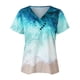 thumbnail image 2 of Gibobby Blusa Casual de Mujer Camiseta ajustada con botones decorativos manga corta con estampado moda informal para mujer(Azul,M), 2 of 5
