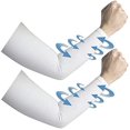 thumbnail image 1 of LoonWear 2025 Latest Model 压缩袖套 - 防紫外线、防晒、保暖、运动、篮球、骑行、高尔夫纹身遮盖物，男女通用，白色，均码, 1 of 5