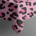 thumbnail image 4 of Pink and Black Of Leopard Print Rectangle Tablecloth 60"x102",Waterproof Polyester Rectangle Table Cloth, Wipeable Spillproof Polyester Tablecloth for Dining, Camping, Indoor and Outdoor, 4 of 6