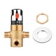 thumbnail image 2 of Válvula termostática Válvula termostática de control de temperatura Mezclador de ducha de agua fría y caliente Válvula mezcladora de latón G1 / 2 Válvula de desvío de ducha de tres vías para sistema Irfora Válvula termostática, 2 of 7