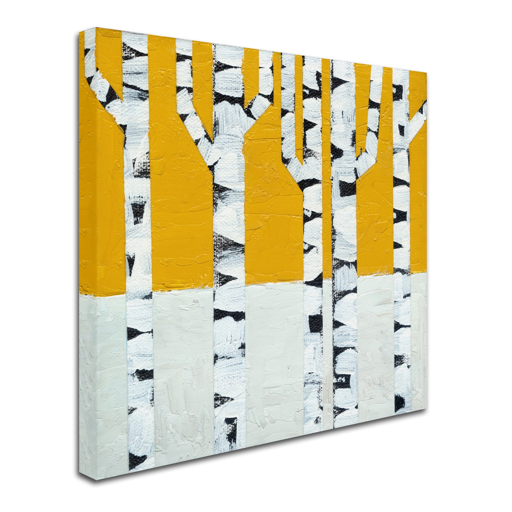 Trademark Fine Art "Seasonal Birches - Winter" Canvas Art by Michelle Calkins
