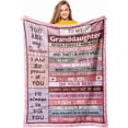 thumbnail image 1 of LHSHID Granddaughter Gifts from Grandma Grandpa Gifts for Granddaughter Granddaughter Gift Ideas to My Granddaughter Christmas Graduation Birthday Valentine’s Day Gift Throw Blanket 30"x40", 1 of 7