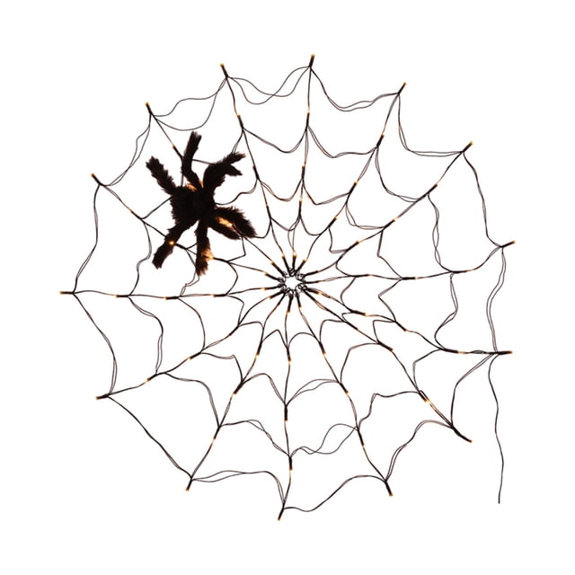 Luces de telaraña para Halloween, decoración de interiores, decoraciones de Halloween, telaraña con iluminación LED para pabellones, jardines, porches violeta