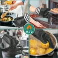 thumbnail image 3 of Anpro Silicone Oven Mitts and Pot Holders Sets, Non-Slip Heat Resistant Oven Gloves High Heat Resistant Oven Mitts for Kitchen Baking BBQ Cooking, Gray, 3 of 8